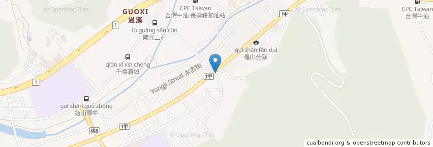 Mapa de ubicacion de McDonald's en Taiwan, Taoyuan, Guishan.