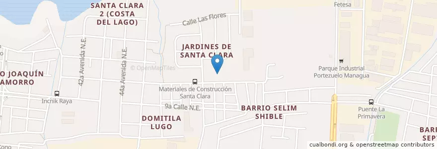 Mapa de ubicacion de Colegio Público Santa Clara en Nicaragua, Departamento De Managua, Managua (Municipio).