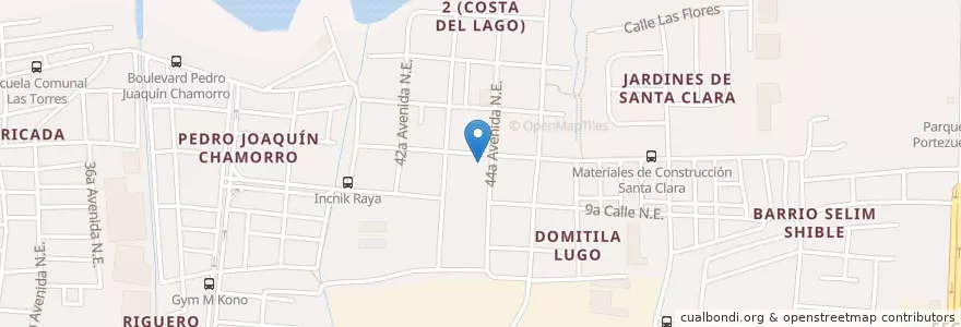 Mapa de ubicacion de Iglesia Bautista en Nicaragua, Departamento De Managua, Managua (Municipio).
