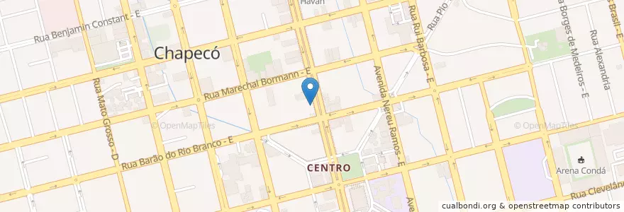 Mapa de ubicacion de Rafaelato Gelato e Caffè en 巴西, 南部, 圣卡塔琳娜, Região Geográfica Intermediária De Chapecó, Microrregião De Chapecó, Chapecó.