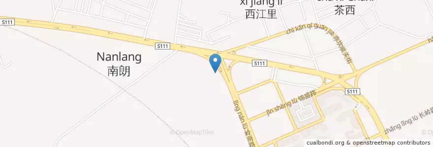 Mapa de ubicacion de 榄边派出所 en China, Guangdong, 中山市, 南朗镇.