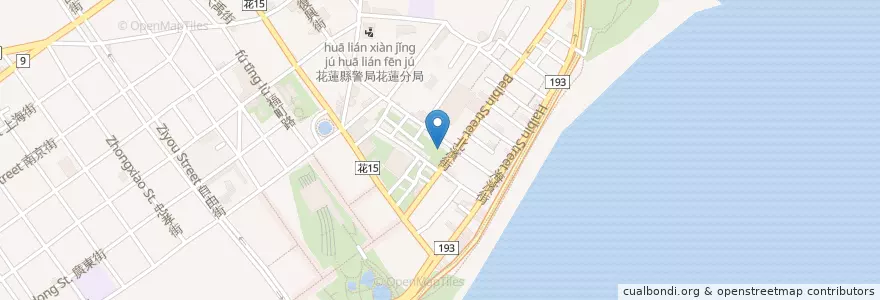 Mapa de ubicacion de 花蓮市民有里第3鄰鄰長的家 en 台湾, 台湾省, 花蓮県, 花蓮市.