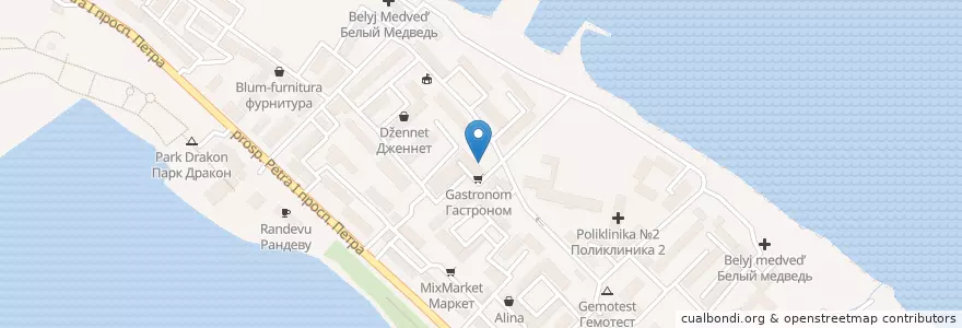 Mapa de ubicacion de Пивной ресторан Бавариус en Россия, Северо-Кавказский Федеральный Округ, Республика Дагестан.