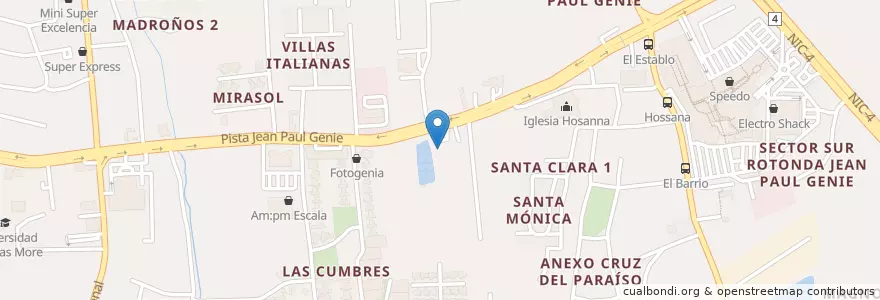 Mapa de ubicacion de Baru Restaurante en ニカラグア, マナグア県, Managua (Municipio).