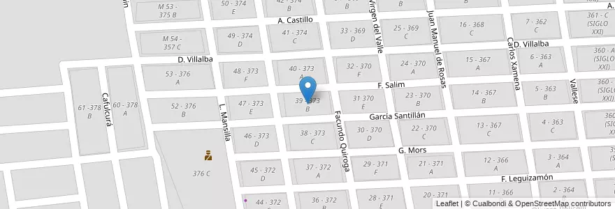 Mapa de ubicacion de 39 - 373 B en Argentinië, Salta, Capital, Municipio De Salta, Salta.