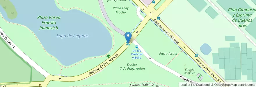 Mapa de ubicacion de 390 - De Los Ombues en Arjantin, Ciudad Autónoma De Buenos Aires, Buenos Aires, Comuna 14.