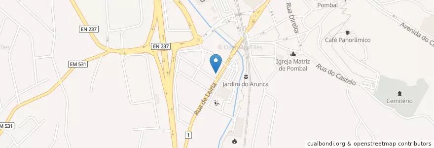 Mapa de ubicacion de Restaurante Taberna Pombalina en 葡萄牙, Centro, Leiria, Pinhal Litoral, Pombal, Pombal.