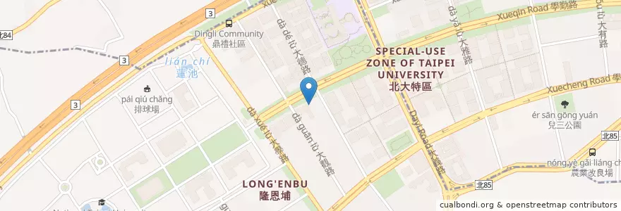 Mapa de ubicacion de 帝一美食 en تايوان, تايبيه الجديدة, 三峽區, 樹林區.