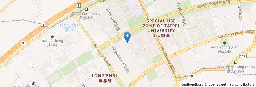 Mapa de ubicacion de 早安美芝城 三峽活力大德 en Taiwan, Nuova Taipei, Sanxia, Distretto Di Shulin.