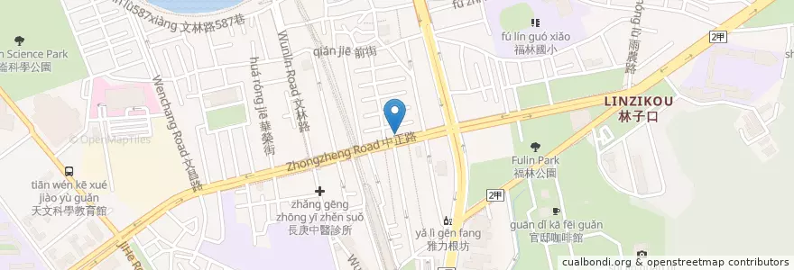 Mapa de ubicacion de 北極光創意料理 en تايوان, تايبيه الجديدة, تايبيه, 士林區.
