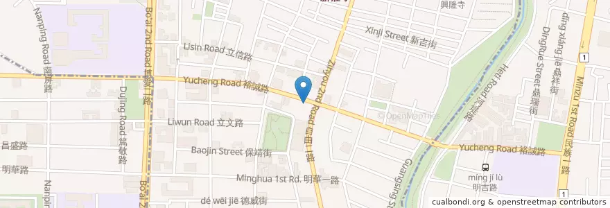 Mapa de ubicacion de 元大商業銀行 en Tayvan, Kaohsiung, 左營區.