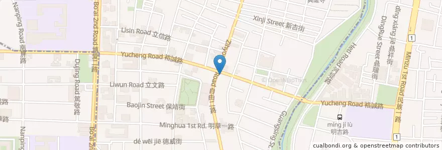 Mapa de ubicacion de 廣城自助餐 en Taiwán, Kaohsiung, 左營區.