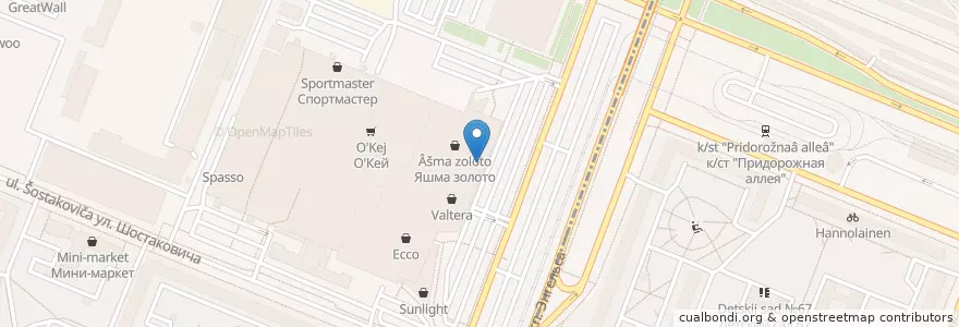 Mapa de ubicacion de Oliva en Rusland, Северо-Западный Федеральный Округ, Oblast Leningrad, Sint-Petersburg, Выборгский Район, Округ Шувалово-Озерки.