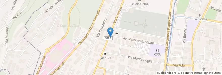 Mapa de ubicacion de Farmacia Stella en Schweiz, Tessin, Bezirk Lugano, Circolo Di Lugano Ovest.
