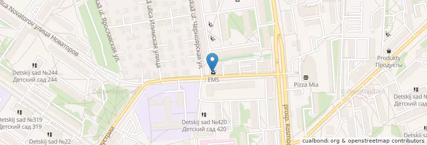 Mapa de ubicacion de EMS en روسیه, Уральский Федеральный Округ, Свердловская Область, Городской Округ Екатеринбург.