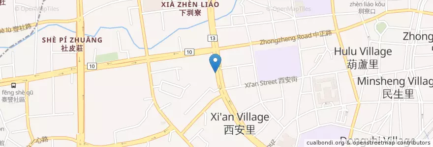 Mapa de ubicacion de 華南商業銀行 en Taiwan, Taichung, Distretto Di Fengyuan.