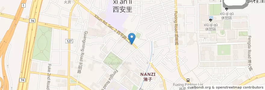 Mapa de ubicacion de 大心藥局 en Taïwan, Taichung, 西屯區.