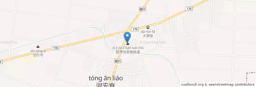 Mapa de ubicacion de 慈濟佳里聯絡處 en 臺灣, 臺南市, 佳里區.