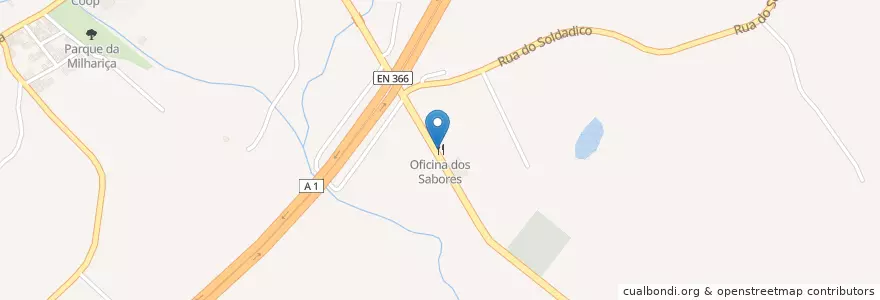 Mapa de ubicacion de Oficina dos Sabores en Portugal, Lisbonne, Alentejo, Lezíria Do Tejo, Azambuja, Aveiras De Cima.