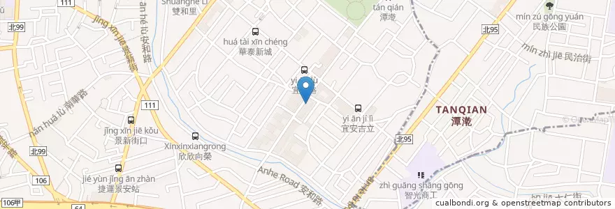 Mapa de ubicacion de 璟福藥局 en تايوان, تايبيه الجديدة, 中和區, 永和區.