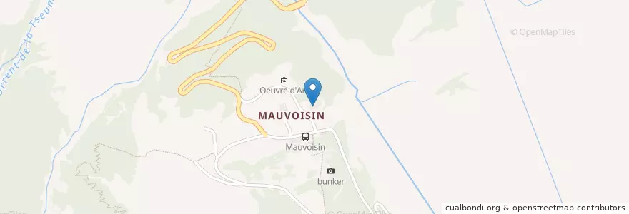 Mapa de ubicacion de Restaurant de Mauvoisin en Schweiz/Suisse/Svizzera/Svizra, Valais/Wallis, Entremont, Bagnes.
