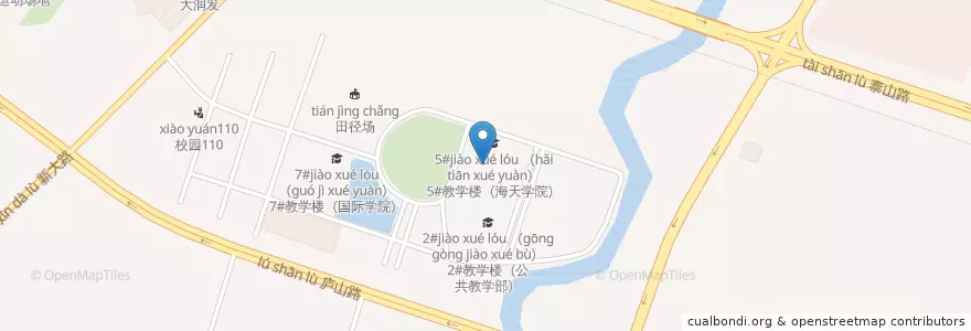 Mapa de ubicacion de 4#教学楼（化工学院、建工学院） en الصين, تشيجيانغ, نينغبو, 北仑区.