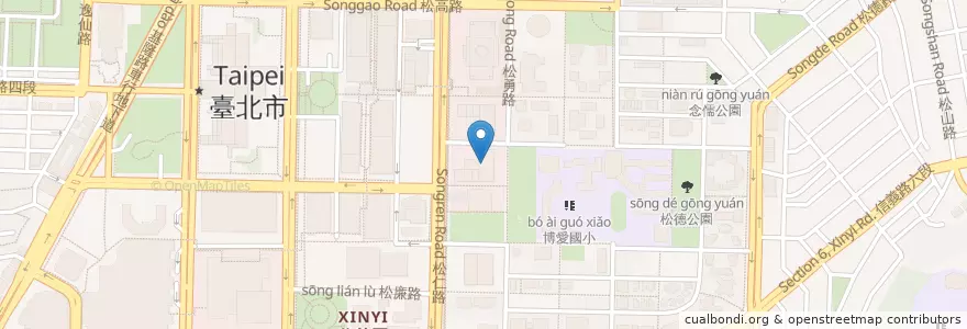 Mapa de ubicacion de Lamigo 點心坊餐廳 en Taiwan, Neu-Taipeh, Taipeh, Xinyi.