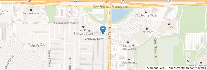 Mapa de ubicacion de Katy Pharmacy en Stati Uniti D'America, Texas, Harris County.