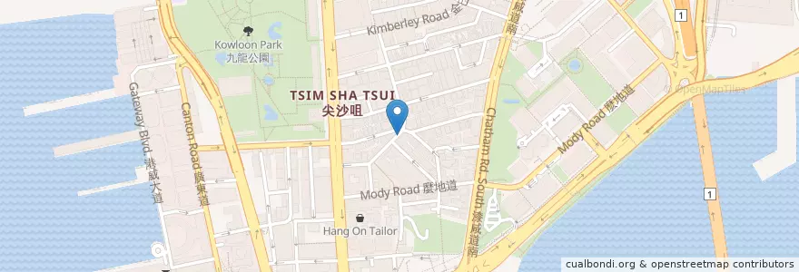 Mapa de ubicacion de 百樂會 en Çin, Guangdong, Hong Kong, Kowloon, Yeni Bölgeler, 油尖旺區 Yau Tsim Mong District.