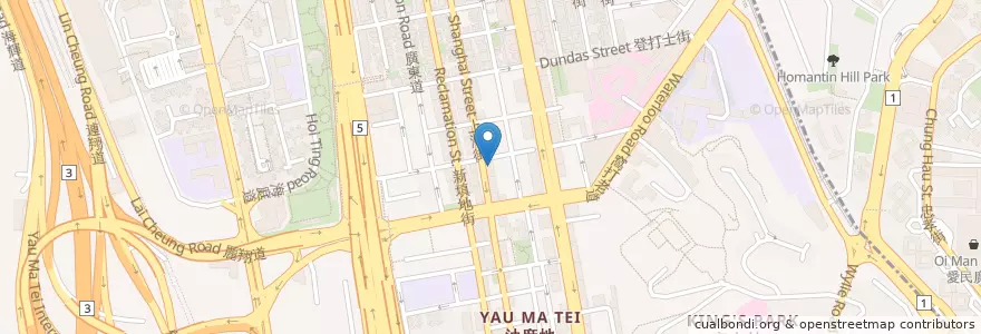 Mapa de ubicacion de 地下電影銀幕院 Morphic Collective en China, Provincia De Cantón, Hong Kong, Kowloon, Nuevos Territorios, 油尖旺區 Yau Tsim Mong District.