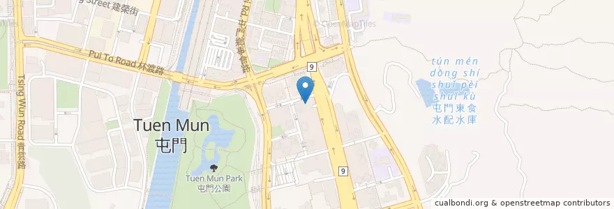Mapa de ubicacion de stagE戲院 en Китай, Гонконг, Гуандун, Новые Территории, 屯門區 Tuen Mun District.