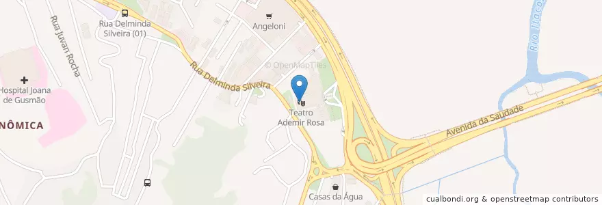 Mapa de ubicacion de Teatro Ademir Rosa en البَرَازِيل, المنطقة الجنوبية, سانتا كاتارينا, Microrregião De Florianópolis, Região Geográfica Intermediária De Florianópolis, فلوريانوبوليس.