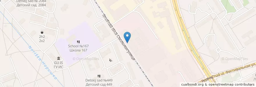 Mapa de ubicacion de Смайл Клиник en Russie, District Fédéral Central, Moscou, Северный Административный Округ, Район Левобережный.