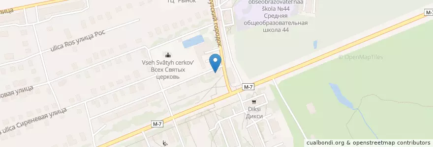 Mapa de ubicacion de Центральная аптека на ноябрьской en Rusia, Distrito Federal Central, Óblast De Vladímir, Городской Округ Владимир.