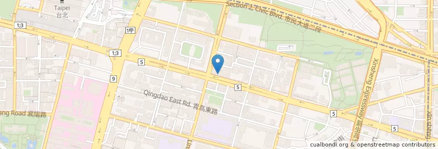 Mapa de ubicacion de 老爸咖啡 en Taiwan, 新北市, Taipei, 中正區.