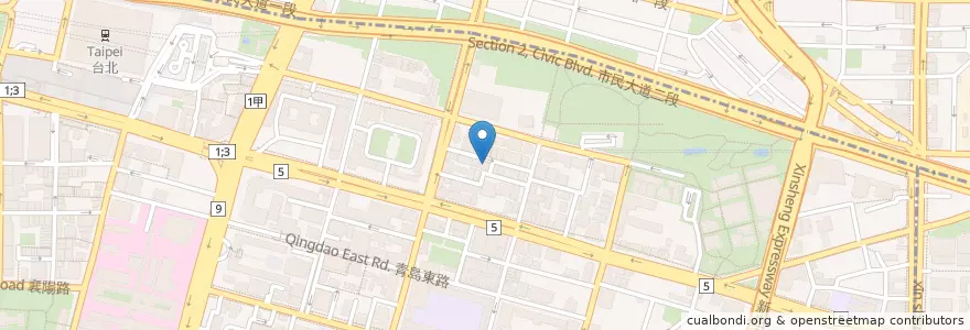 Mapa de ubicacion de 樸鼎牙醫 en تايوان, تايبيه الجديدة, تايبيه, 中正區.