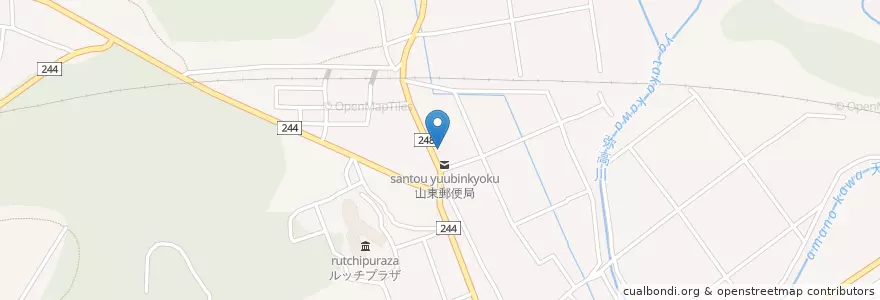 Mapa de ubicacion de 山東郵便局 en Япония, Сига, 米原市.
