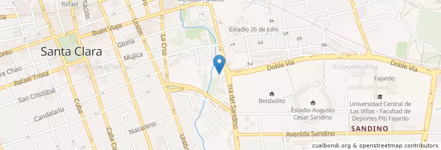 Mapa de ubicacion de Terminal Aerea Sandino en Kuba, Villa Clara, Santa Clara, Ciudad De Santa Clara.