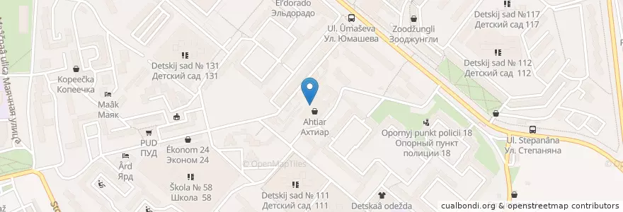 Mapa de ubicacion de Тот ещё бар en Rusia, Южный Федеральный Округ, Sebastopol, Севастополь, Гагаринский Район, Гагаринский Округ.