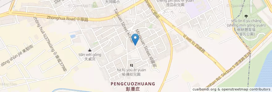 Mapa de ubicacion de 美而美 en 臺灣, 新北市, 樹林區.