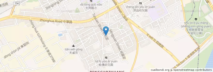 Mapa de ubicacion de 寶島麵線站 蚵仔麵線甜不辣 en Taiwan, Nuova Taipei, Distretto Di Shulin.