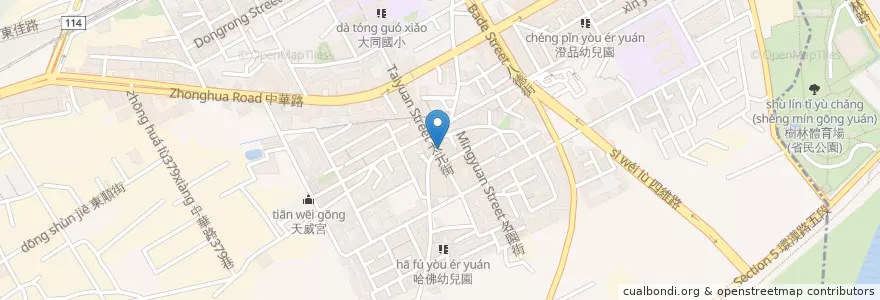 Mapa de ubicacion de 河政生蠔王 en Taiwán, Nuevo Taipéi, 樹林區.