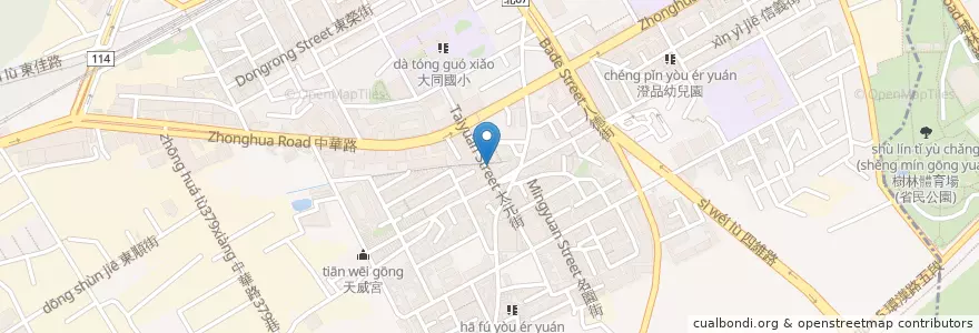 Mapa de ubicacion de 素食臭豆腐 en 타이완, 신베이 시, 수린 구.