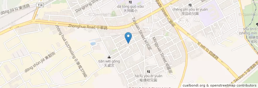 Mapa de ubicacion de 德全篸藥行 en 台湾, 新北市, 樹林区.