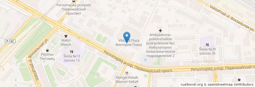 Mapa de ubicacion de Кронверк Синема en Rússia, Distrito Federal Central, Рязанская Область, Городской Округ Рязань.