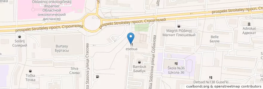 Mapa de ubicacion de esebua en روسيا, Приволжский Федеральный Округ, بينزا أوبلاست, Городской Округ Пенза.