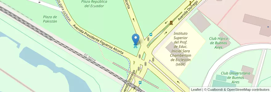 Mapa de ubicacion de 391 - Plaza República de Ecuador en アルゼンチン, Ciudad Autónoma De Buenos Aires, ブエノスアイレス, Comuna 14.