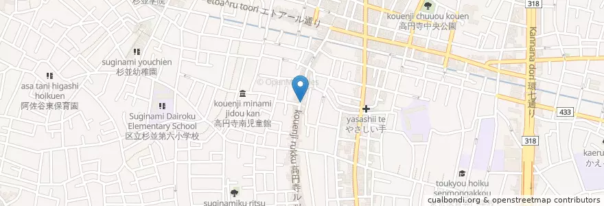 Mapa de ubicacion de 中華 登龍園 en Giappone, Tokyo, 杉並区.