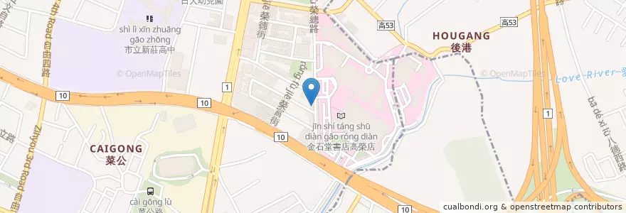 Mapa de ubicacion de 清香園麵食館 en Tayvan, Kaohsiung.
