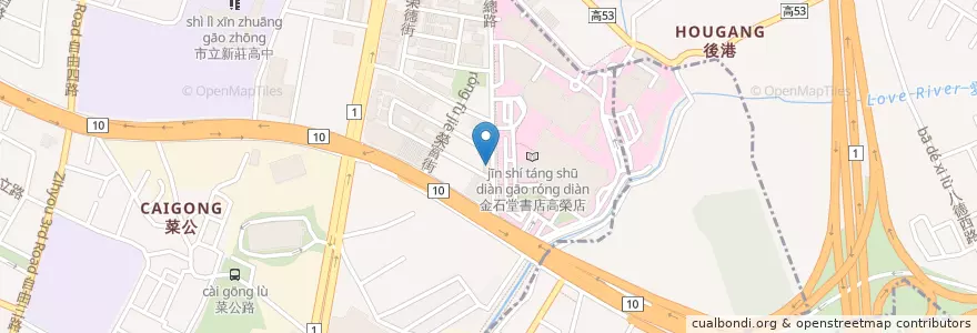 Mapa de ubicacion de 欣上品麵館 en Tayvan, Kaohsiung.